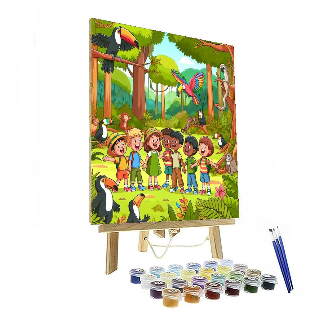 Rainforest Eco Expedition Painting Number Kit
