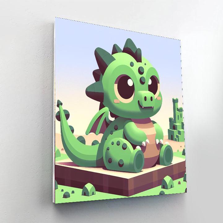 Friendly Fairy Tale Dragon Paint By Color