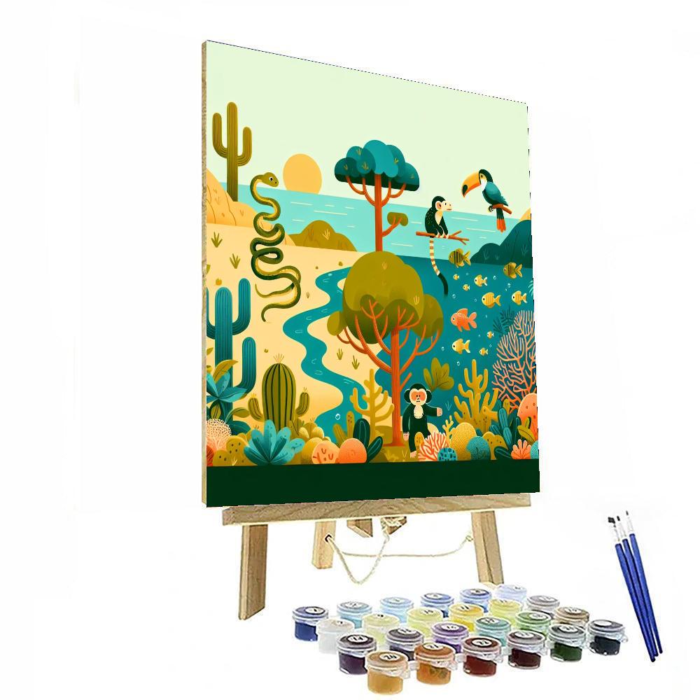 Brilliant Biomes Paint By Numbers Art