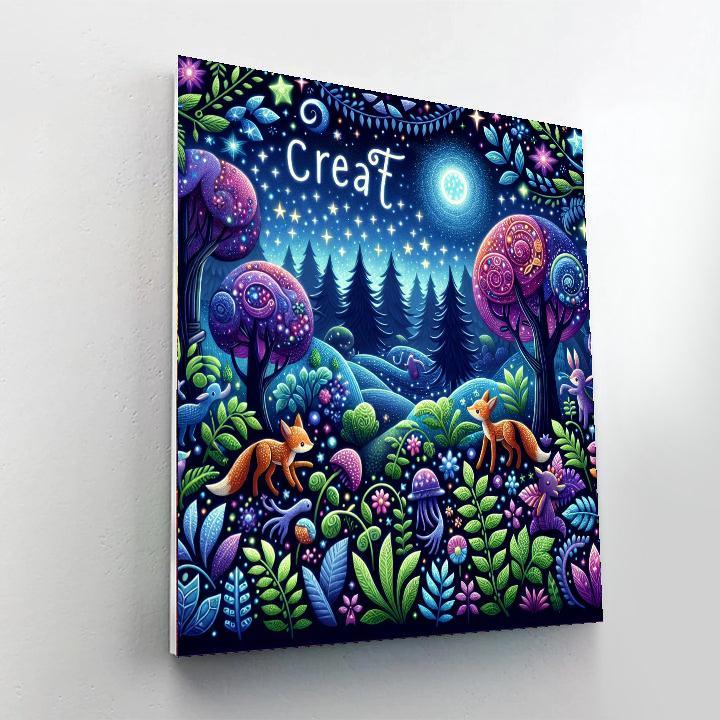 Starlit Forest Adventure Paint By Numbers