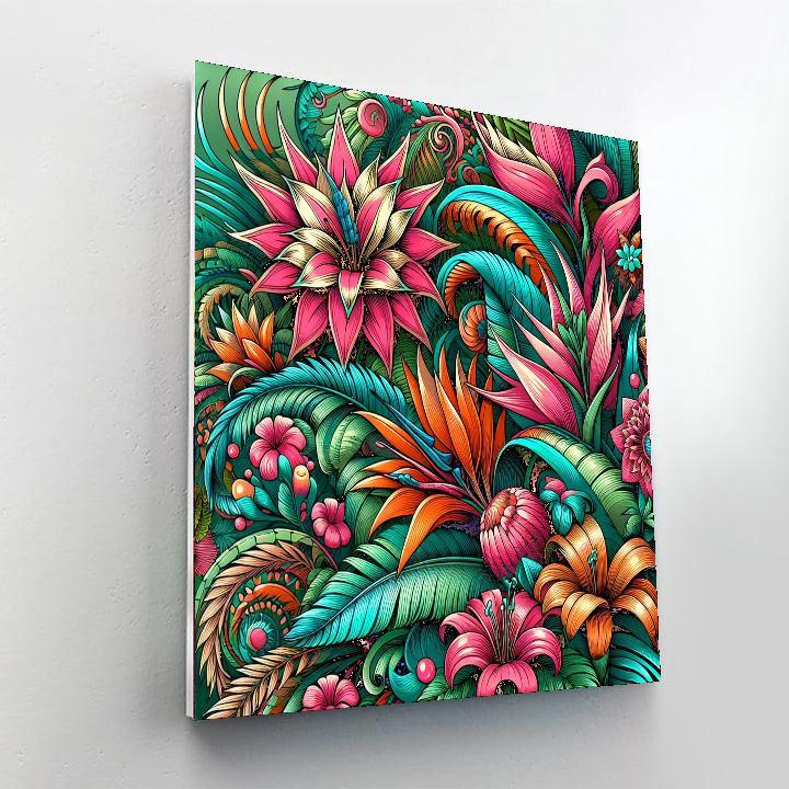 Exotic Flora Painting By Numbers Kit