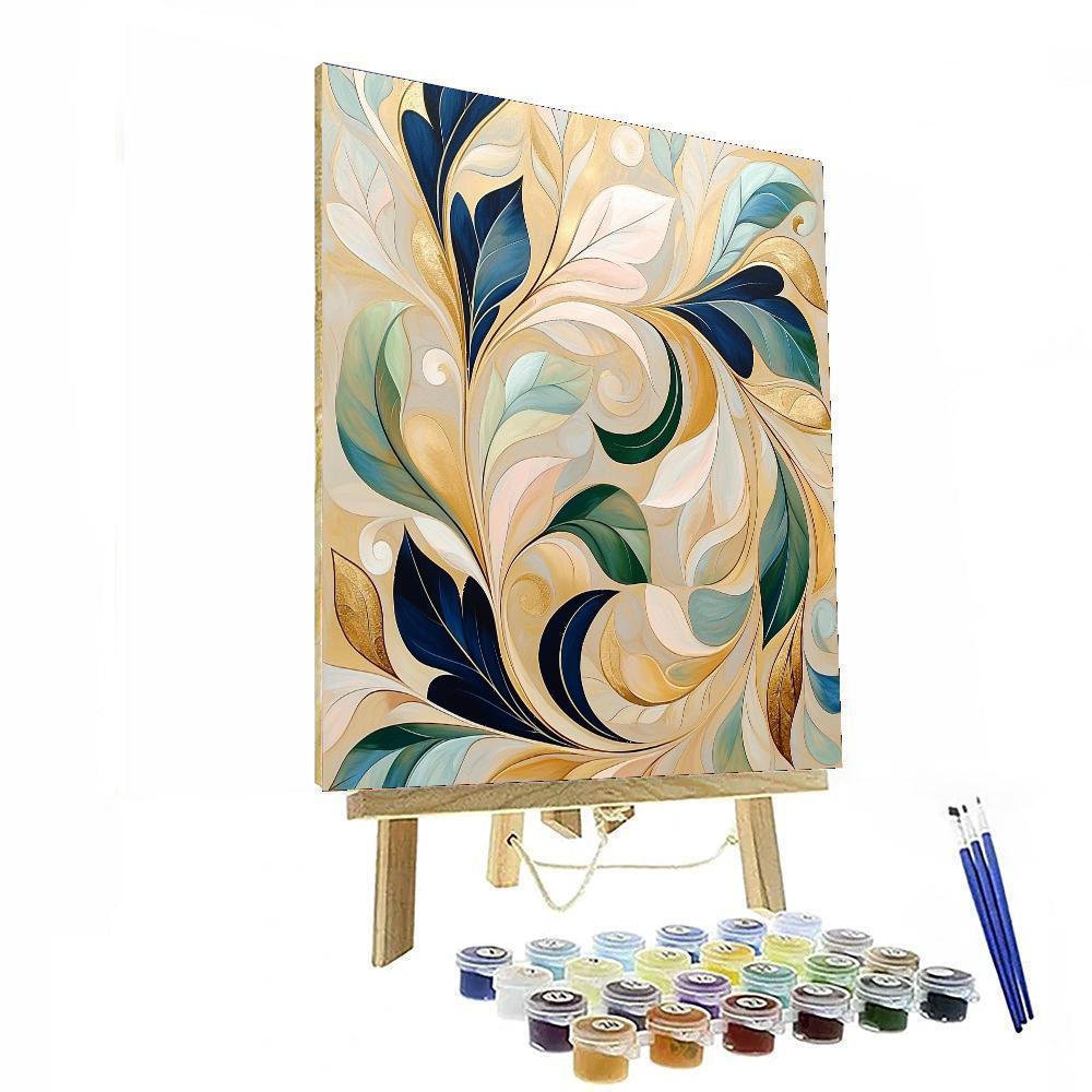 Alphonse Mucha Inspired Whispers Of Flora  Paint By Numbers