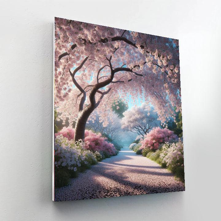 Cherry Blossom Stroll DIY Paint By Numbers