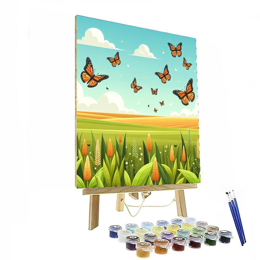 Mystical Monarch Migration Number Painting