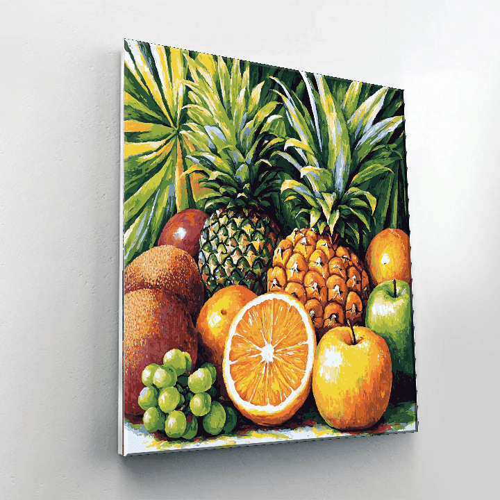 Paul Cézanne Inspired Exotic Fruit Medley  Paint By Color