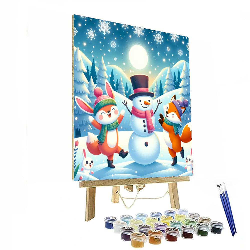 Dancing Winter Friends Numbered Painting Kits