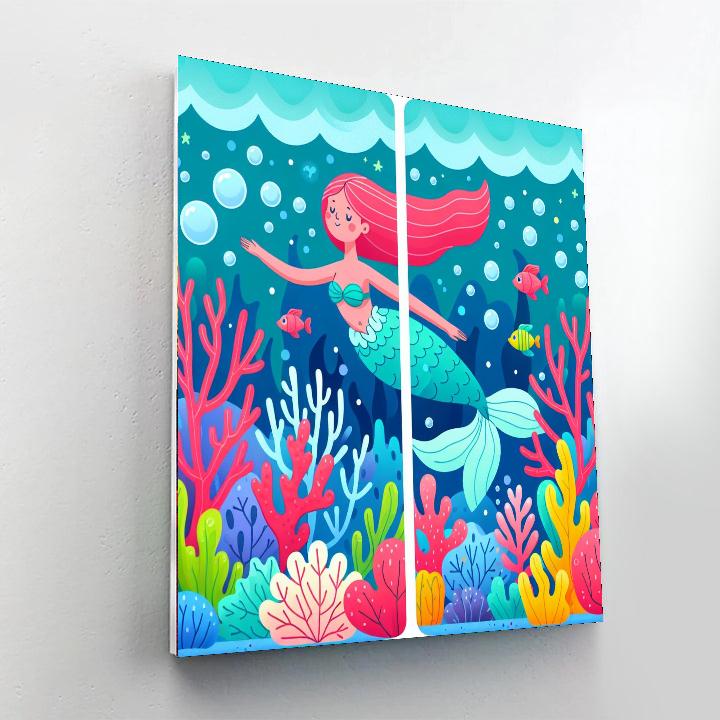 Mermaid's Enchanted Garden Painting Number Kit