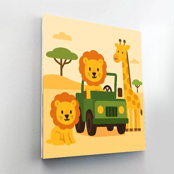 Adventurous Safari Ride Number Painting