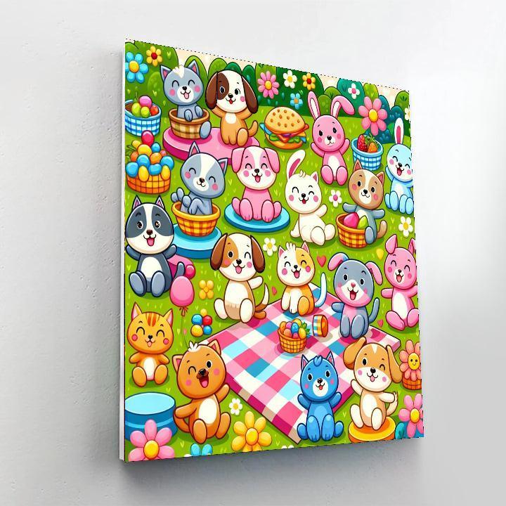 Animal Friends In The Park Numbered Painting Kits