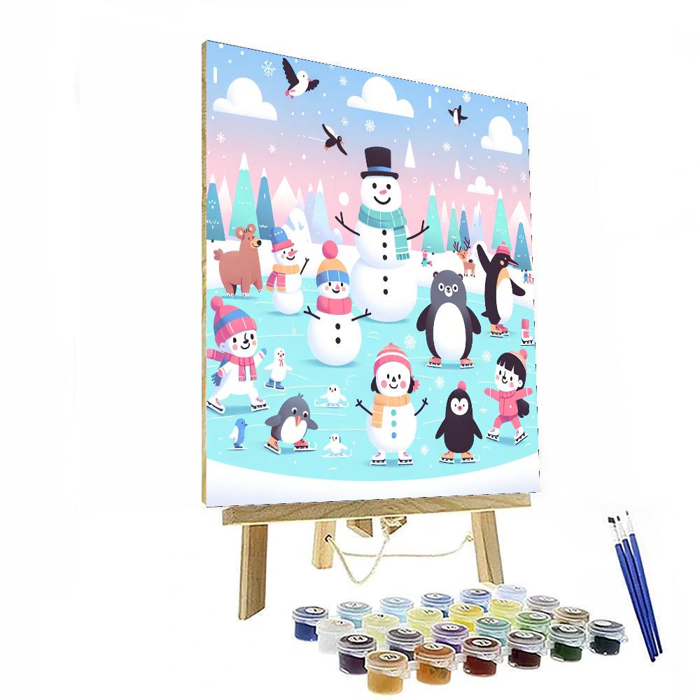 Happy Winter Fun Number Painting