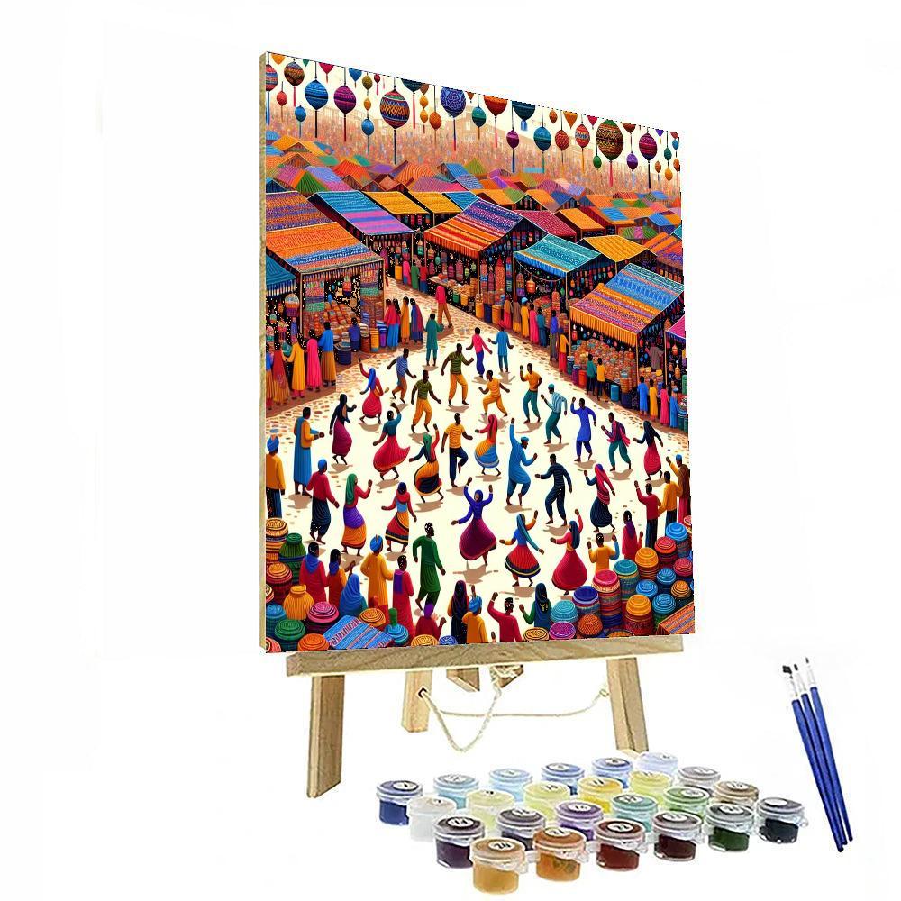 Vibrant Village Festival Paint By Numbers