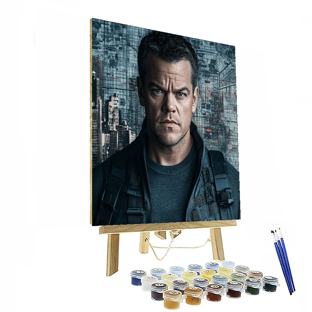 Matt Damon: Mastering Intrigue From The Bourne Legacy Painting Number Kit