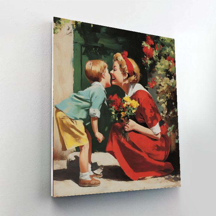 Radiance Of A Mother's Smile Painting Number Kit