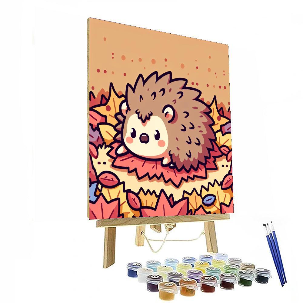Cozy Hedgehog Number Painting
