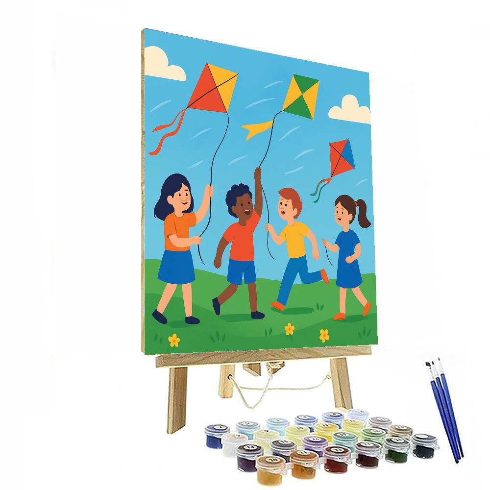 Windy Kite Festival Painting By Numbers Kit