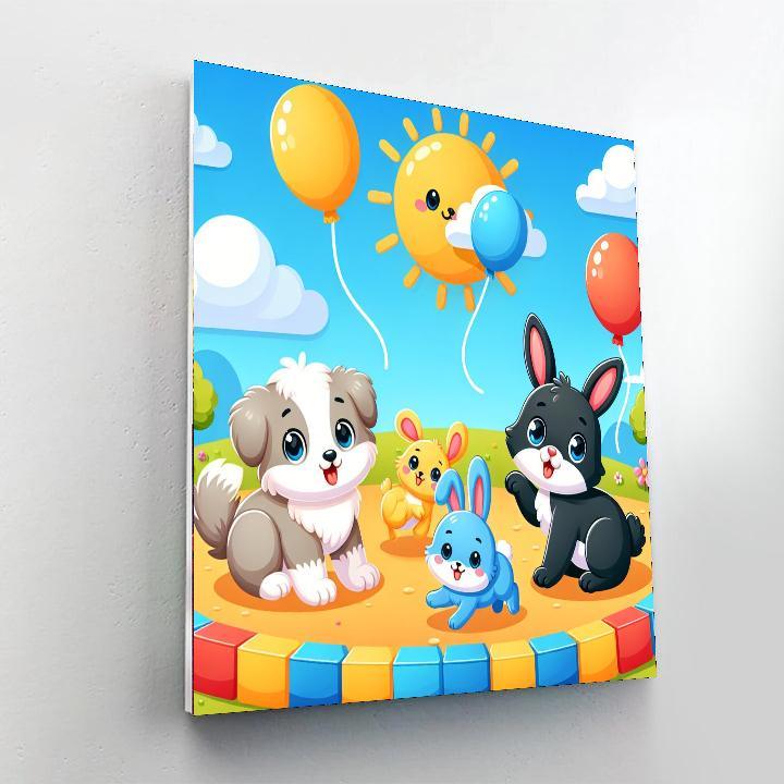 Cute Pet Parade Paint By Color