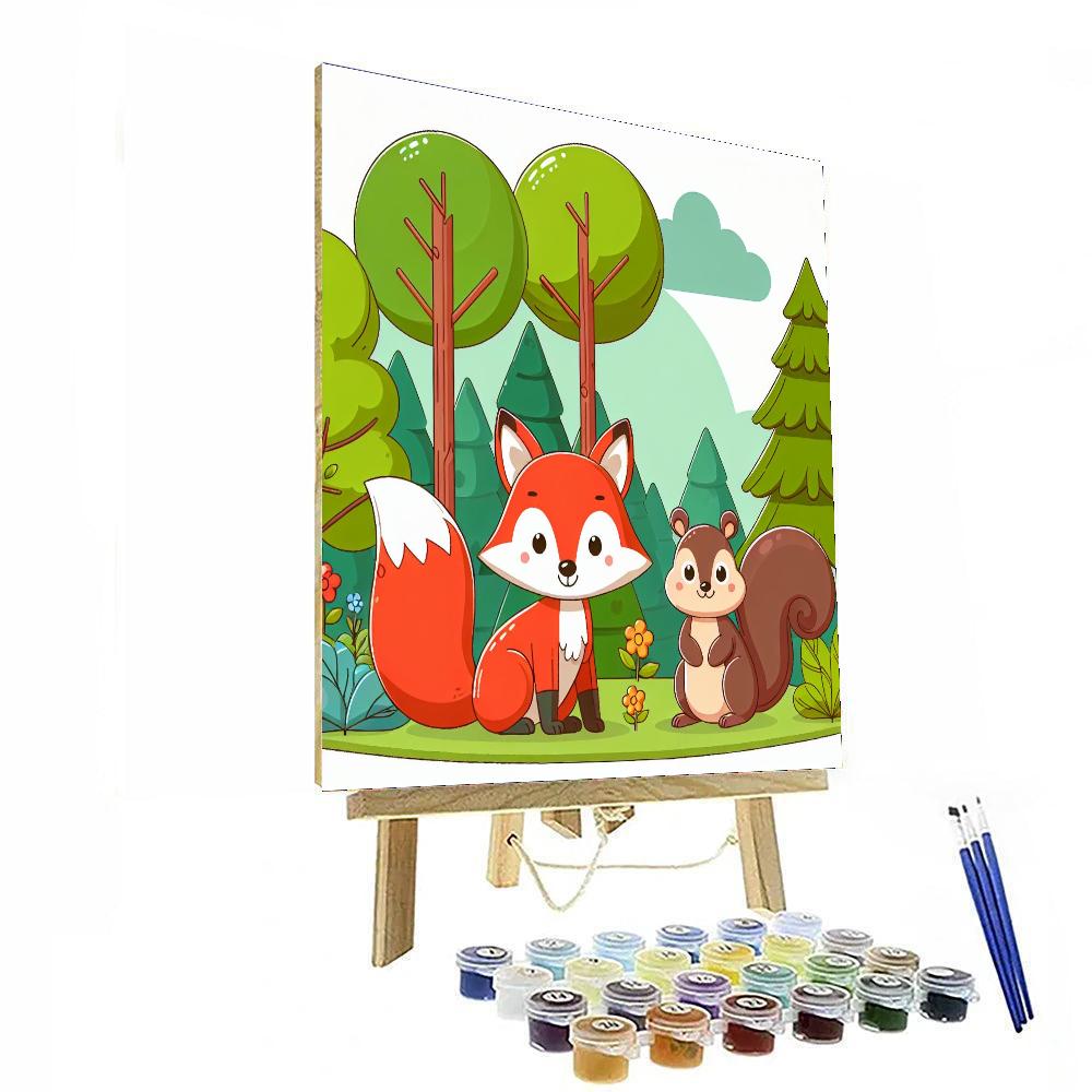 Colorful Forest Friends Number Painting