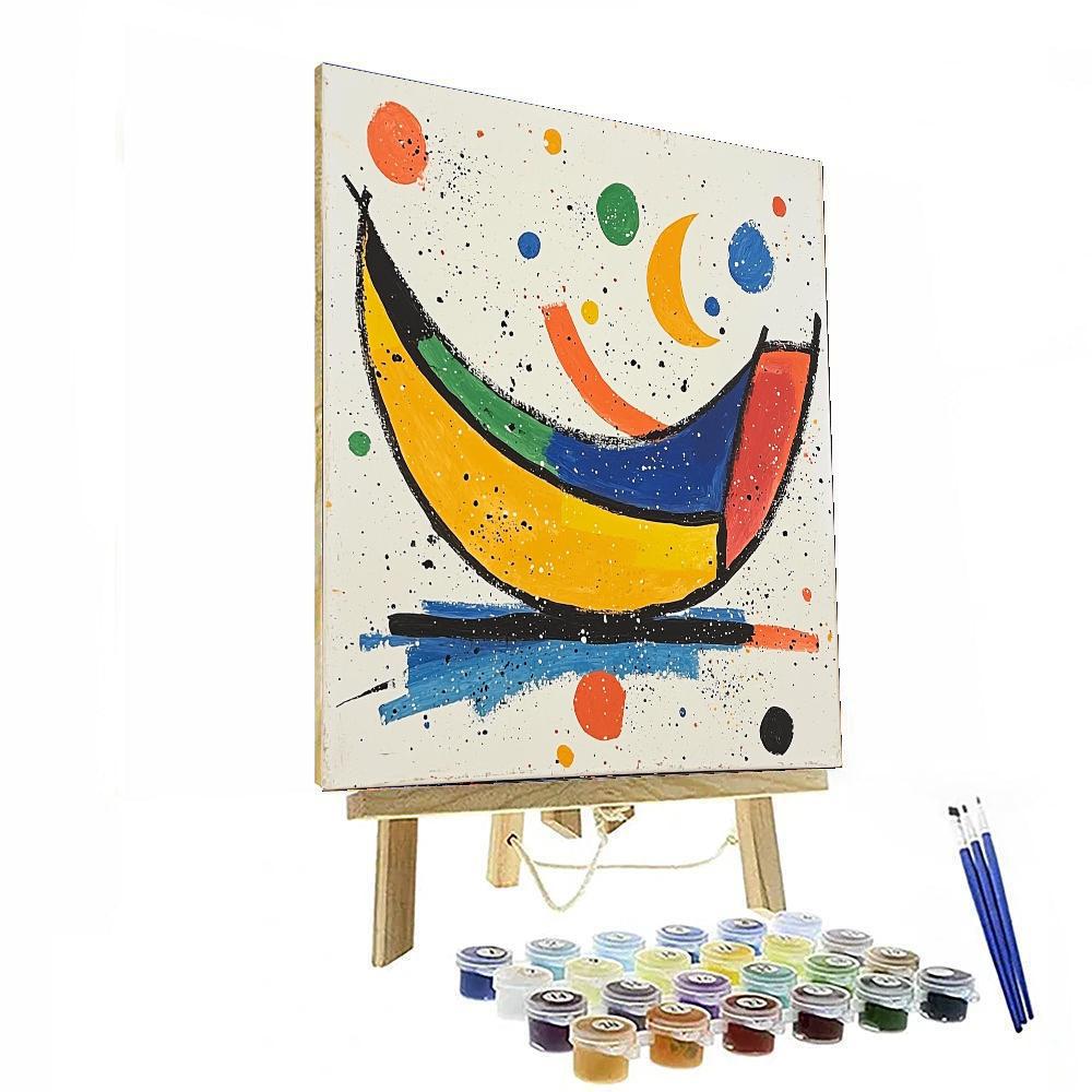 Joan Miró Inspired Harmonious Whimsy  Paint By Numbers Art