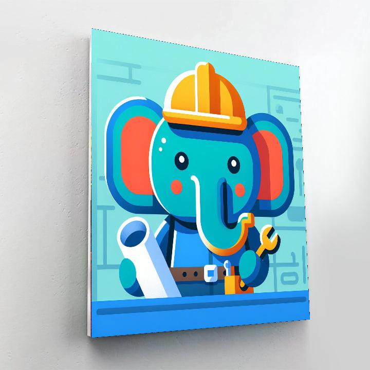 Elephant Engineer Expedition Paint By Numbers