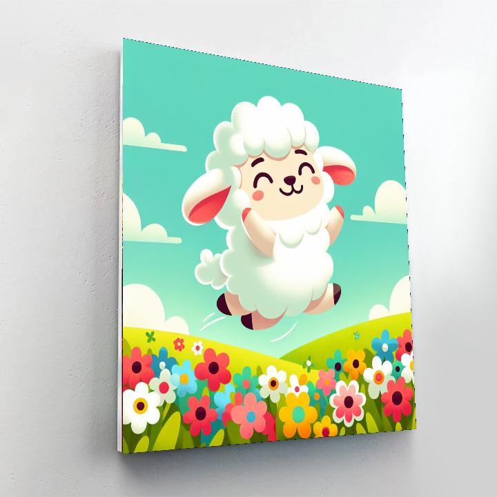 Bouncing Spring Lamb Paint By Numbers Kits