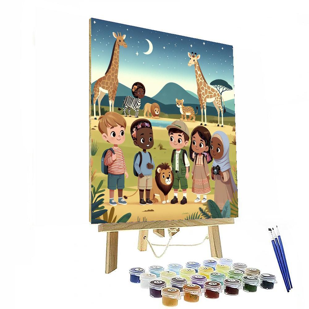 Savannah Starlight Safari Paint By Numbers Art