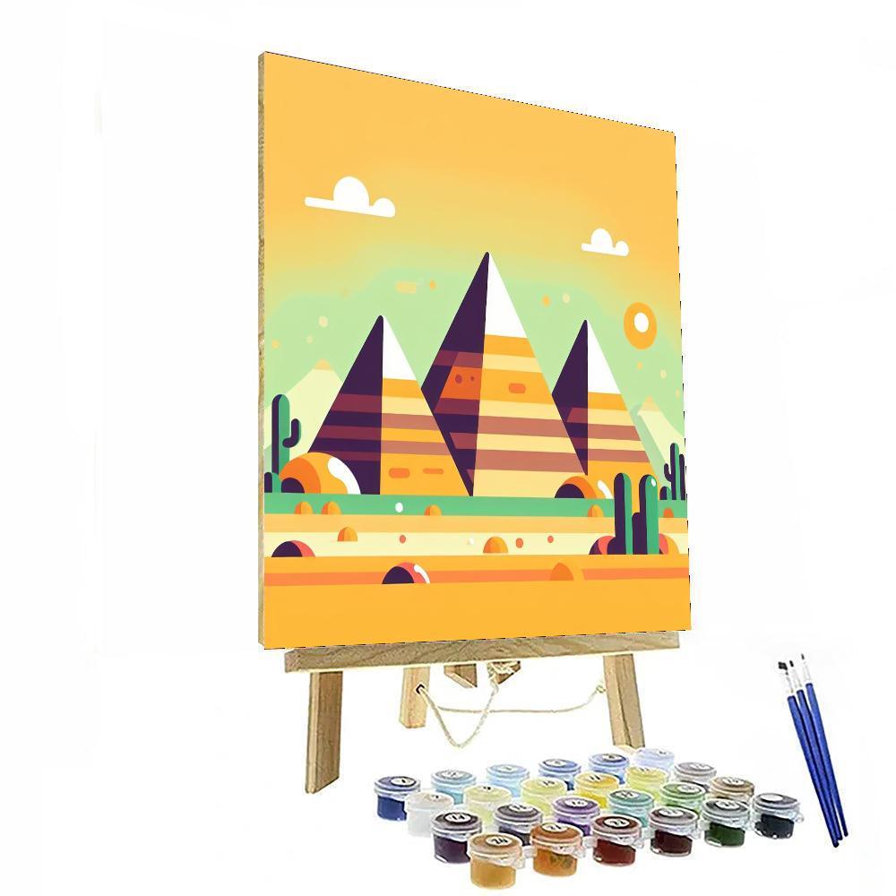 Historical Egyptian Pyramids Numbered Painting Kits