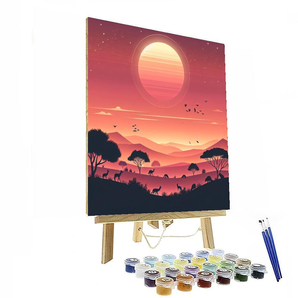 Sunset Hilltop Reverie Paint By Number