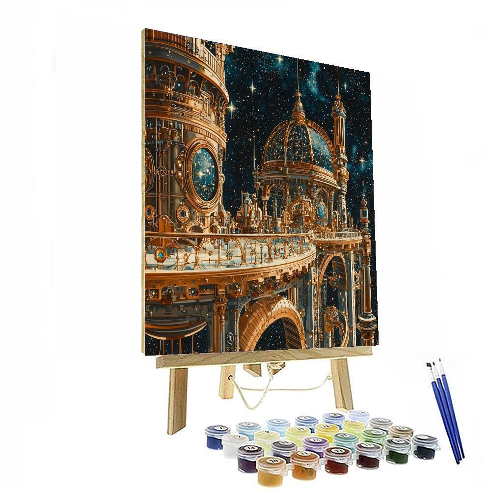 Jules Verne Inspired Verne's Celestial Exploration  DIY Paint By Numbers