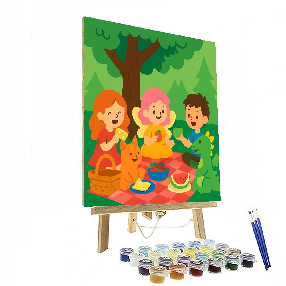Forest Fairytale Picnic Paint By Number