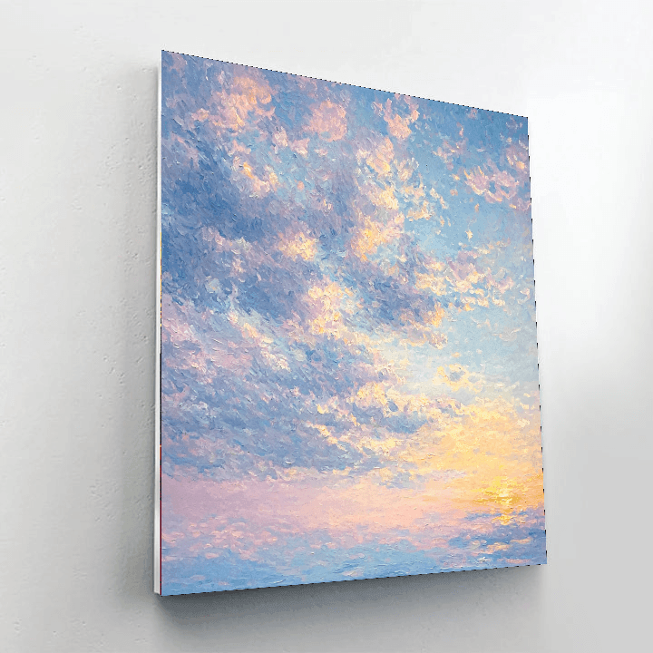Claude Monet Inspired Ethereal Clouds At Dawn  Paint By Numbers