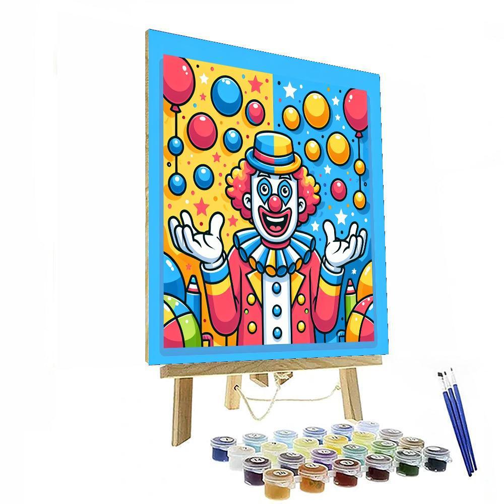Giggles The Clown DIY Paint By Numbers