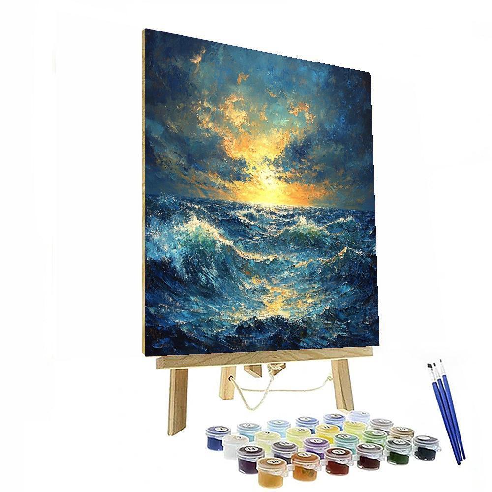 J.M.W. Turner Inspired Turner's Tempestuous Seas  Numbered Painting Kits