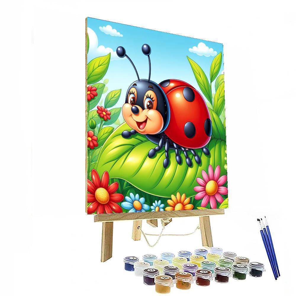 Joyful Ladybug Adventure Paint By Number
