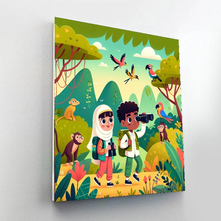 Explorers' Jungle Trek Painting Number Kit