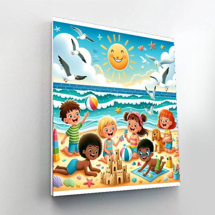 Fun In The Sun At The Beach Paint By Color
