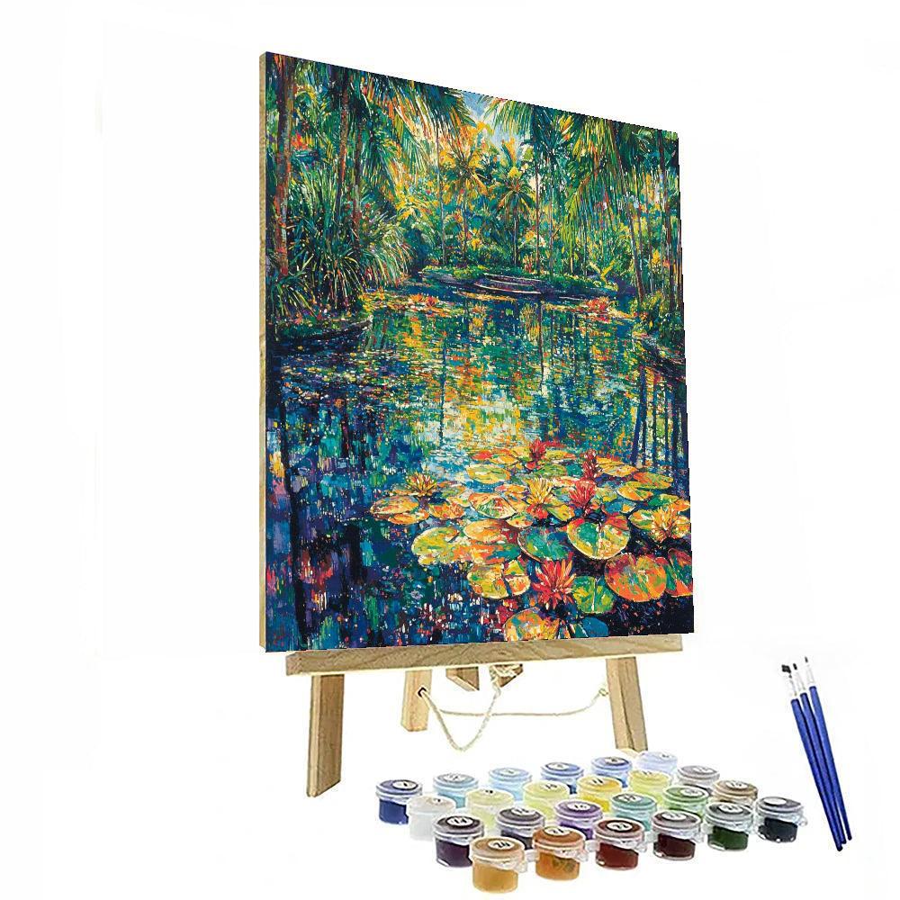 Georges Seurat Inspired Hidden Oasis  Numbered Painting Kits