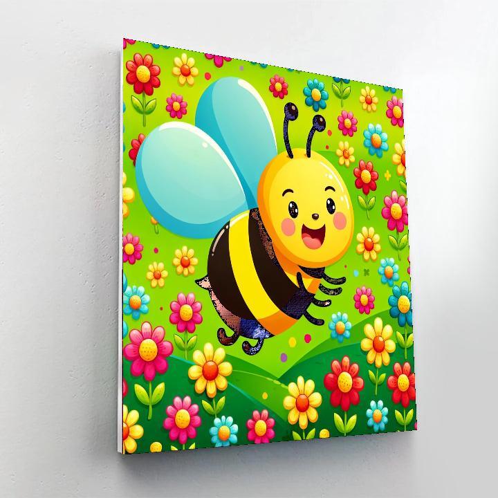 Friendly Bee Buddy DIY Paint By Numbers