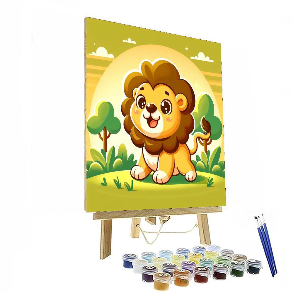 Adventurous Lion Cub Paint By Number