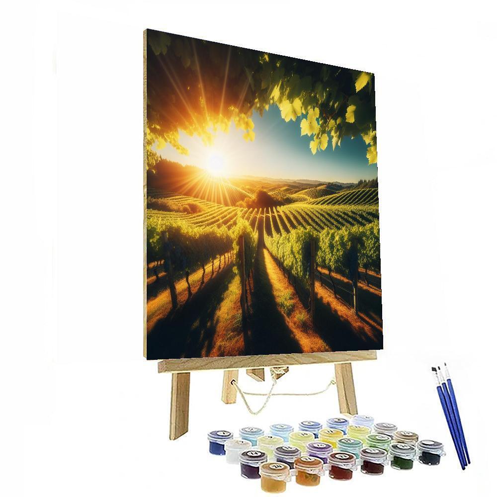 Sunlit Vineyard Panorama Paint By Numbers Kits