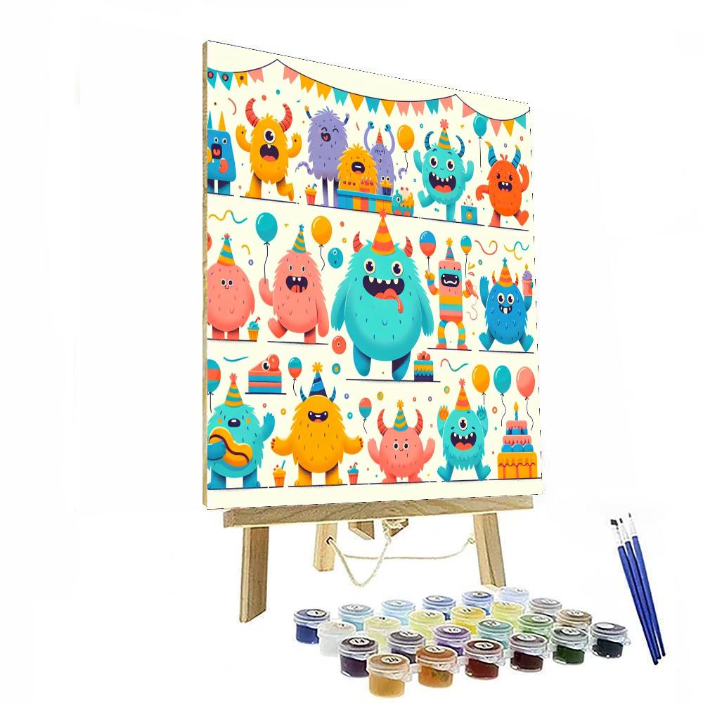Super Fun Monster Party Painting Number Kit