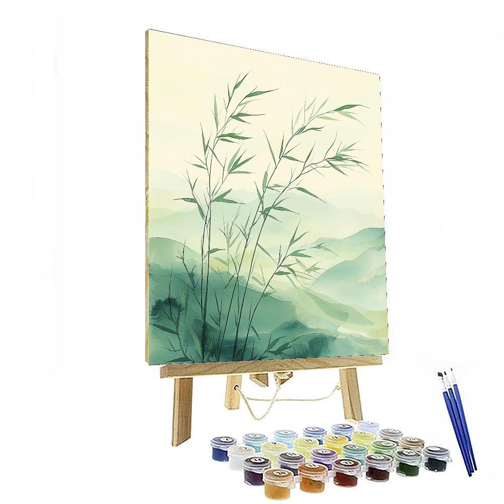 Zhao Mengfu Inspired Whispers Of The Bamboo Grove  Paint By Color
