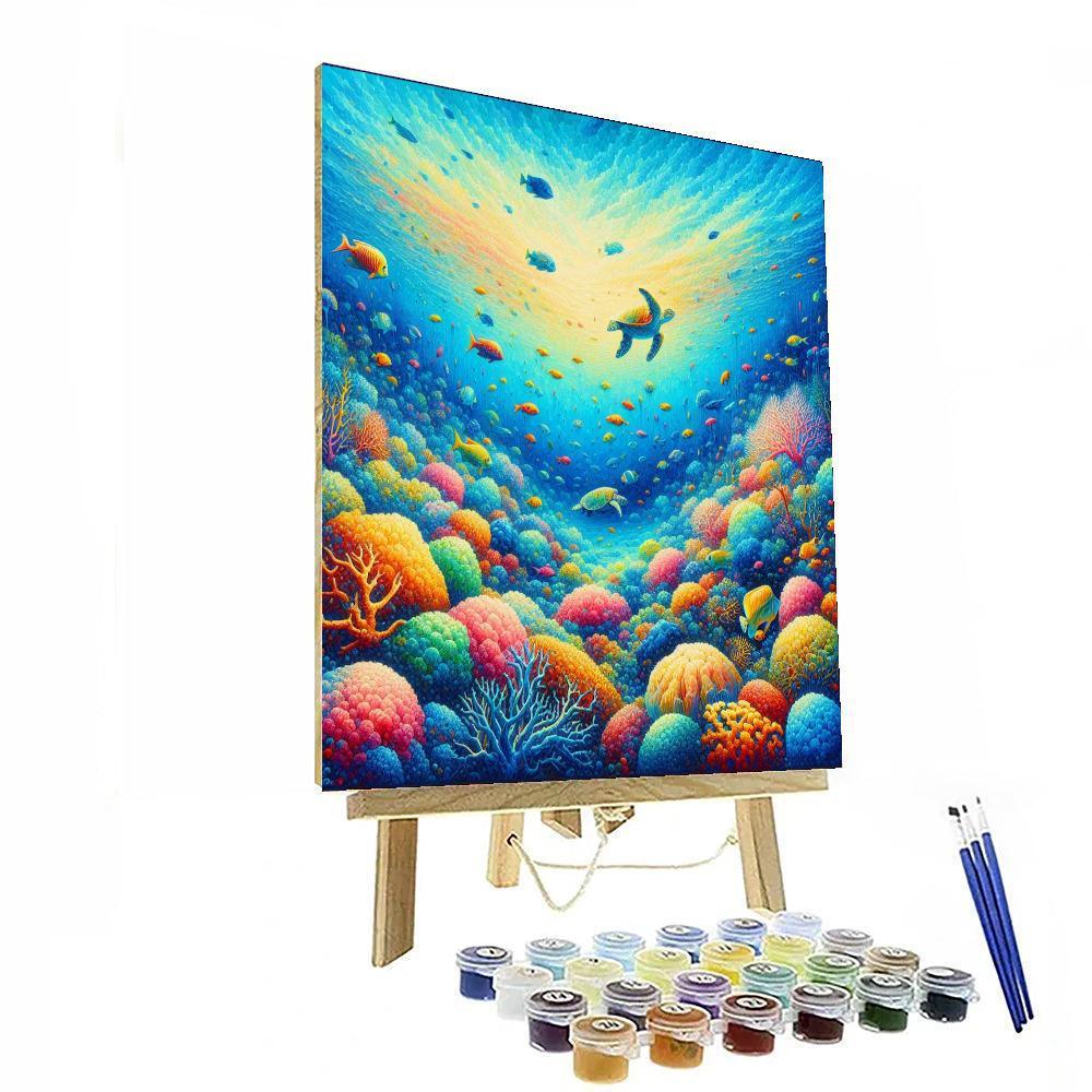 Undersea Oasis Delight Painting Number Kit