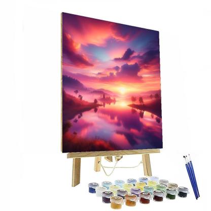 Tranquil Sunset Reflection Paint By Number