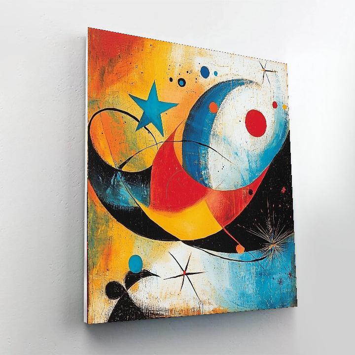 Joan Miró Inspired Playful Echoes  Number Painting