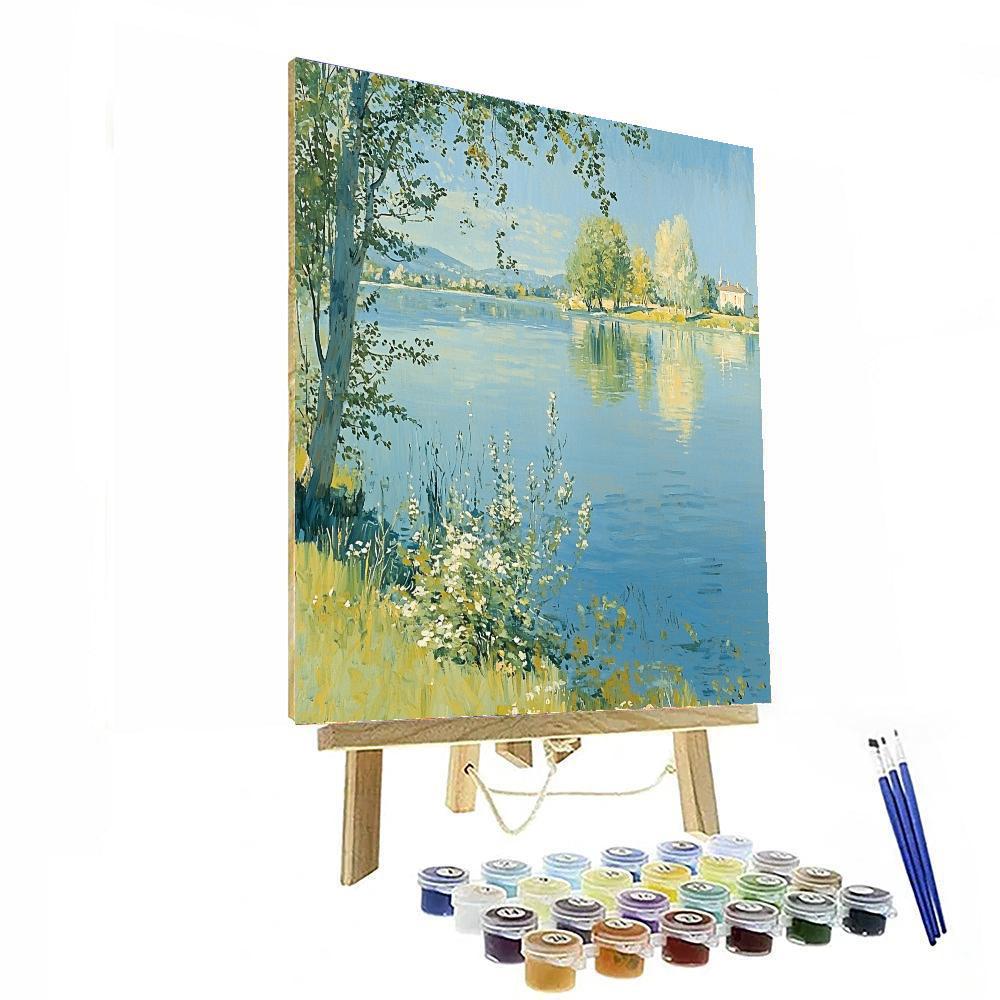 Berthe Morisot Inspired Serene Lakeside Tranquility  Paint By Numbers