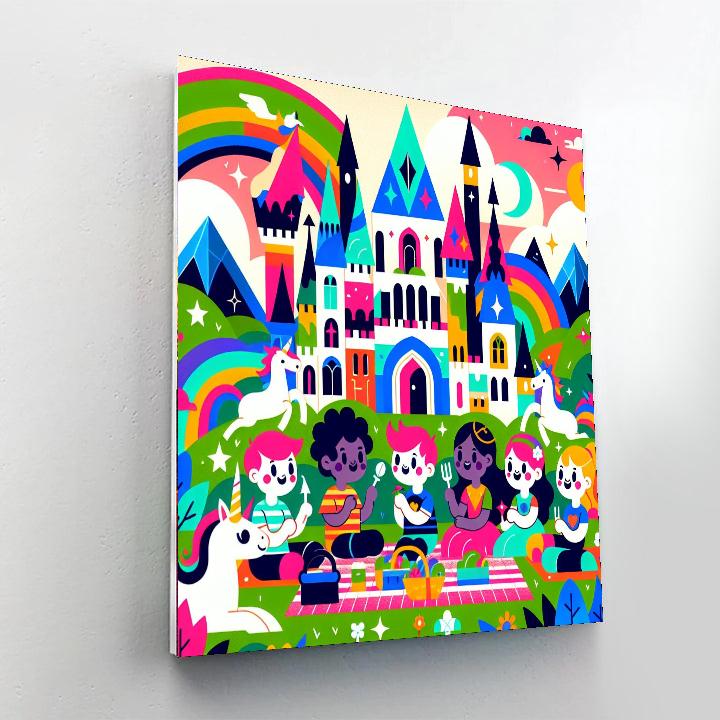 Enchanted Castle Picnic Paint By Numbers Art