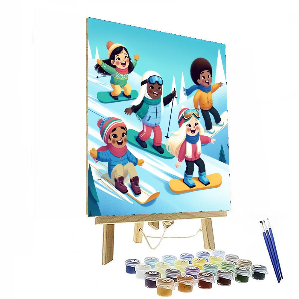 Winter Sports Spectacle Paint By Numbers Kits