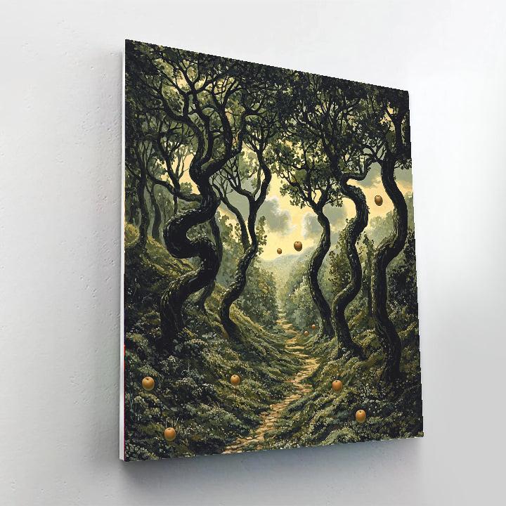 Rene Magritte Inspired Mystical Forest Walk  Paint By Numbers