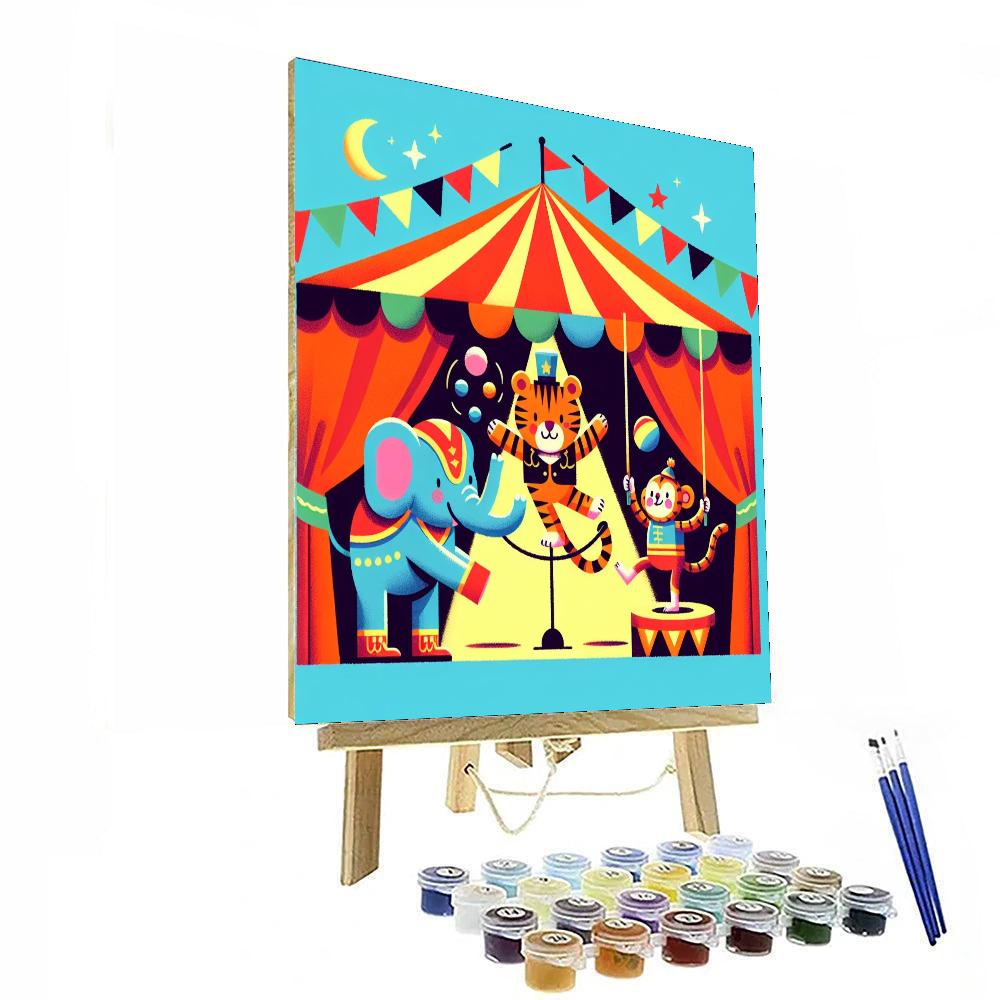 Giggling Circus Animals Numbered Painting Kits