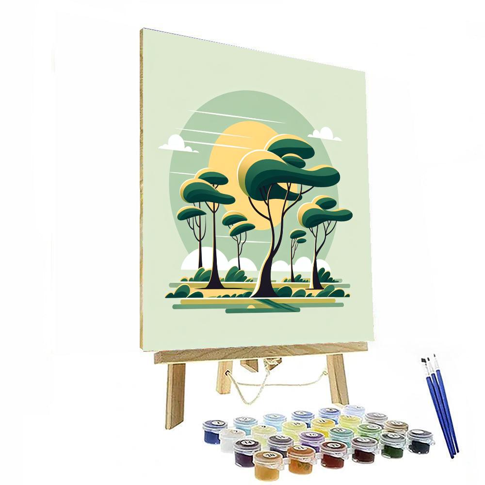 Tranquil Trees Paint By Numbers Kits